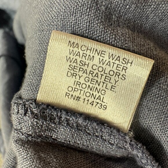 Heartland of Ithaca Linen Dress Oversized Pockets Coastal Boho Lagenlook - Picture 8 of 11